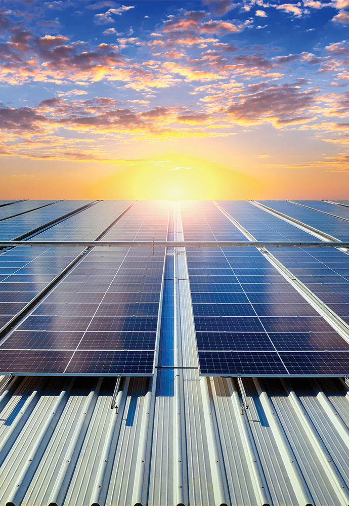Industrial solar sheds